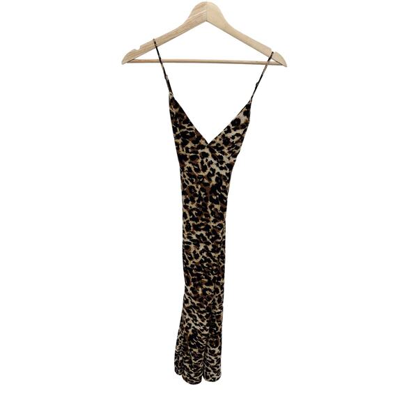 Endless Summer Dress Women SMALL NWT Cream Black Brown Leopard Harper Slip - Picture 10 of 10